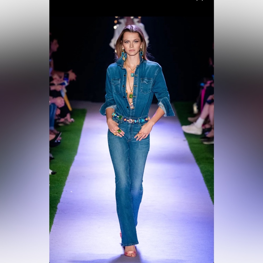 NWT the coveted and sold out Brandon Maxwell Runway Denim Jumpsuit!